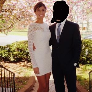 Dress the Population white bodycon